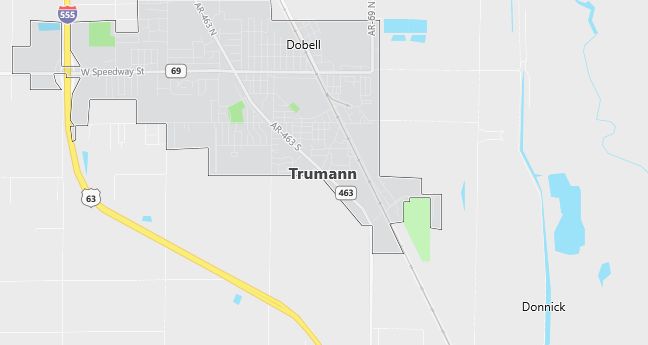 Map of Trumann, AR