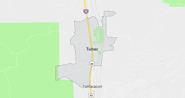 Map of Tubac, AZ