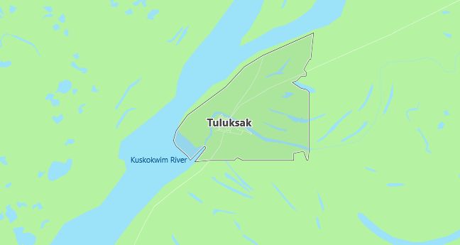 Map of Tuluksak, AK