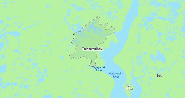 Map of Tuntutuliak, AK