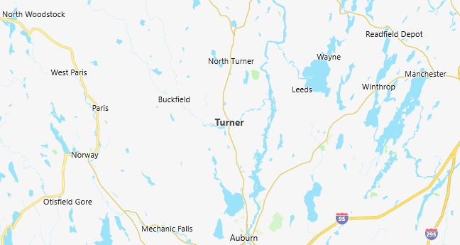 Map of Turner, ME