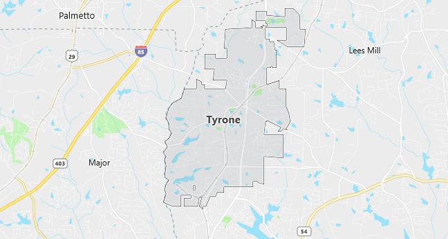 Map of Tyrone, GA