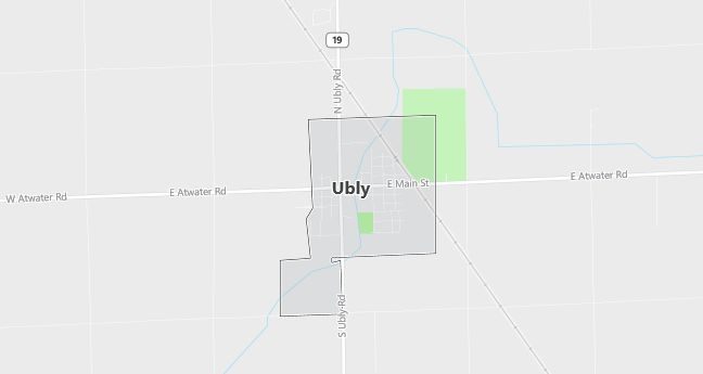 Map of Ubly, MI