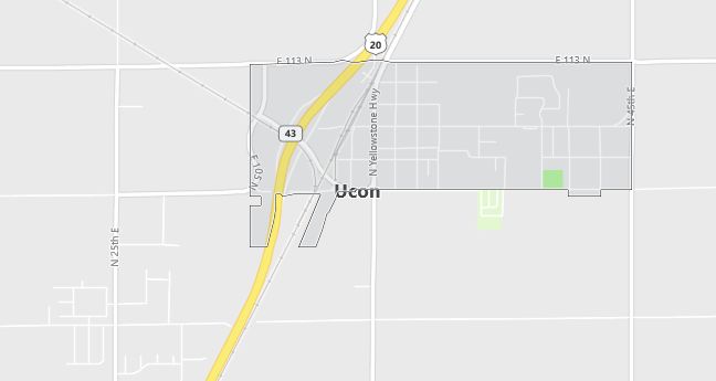 Map of Ucon, ID