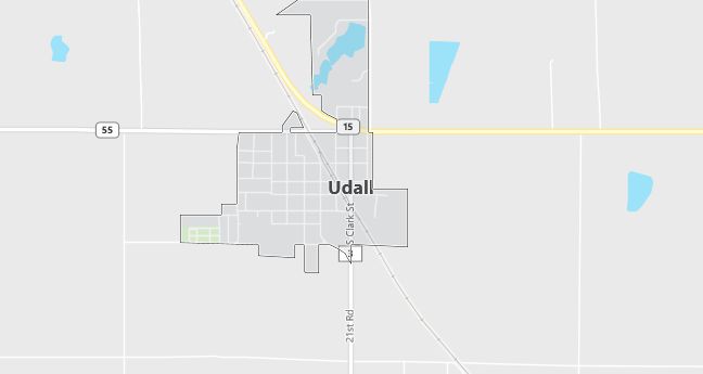 Map of Udall, KS