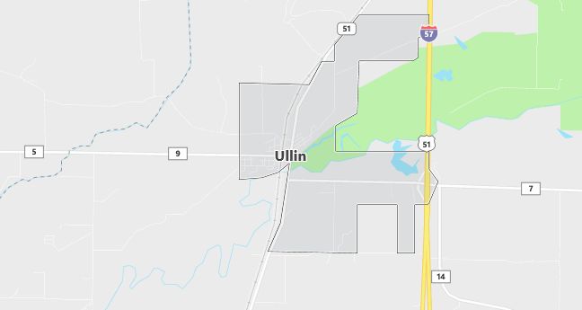 Map of Ullin, IL