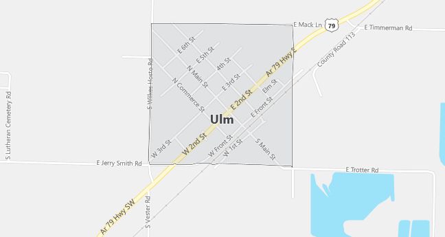 Map of Ulm, AR