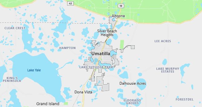 Map of Umatilla, FL