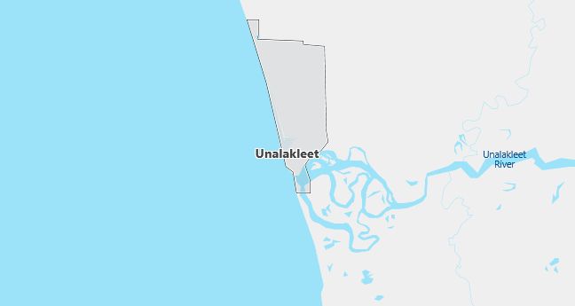 Map of Unalakleet, AK