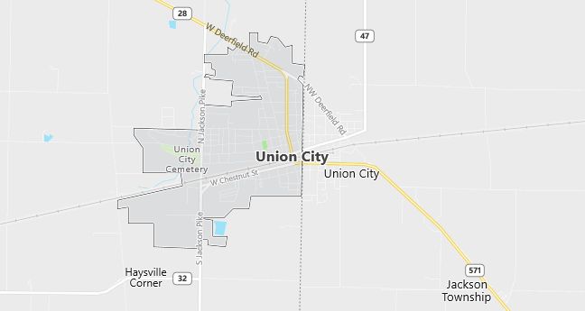 Map of Union City, IN