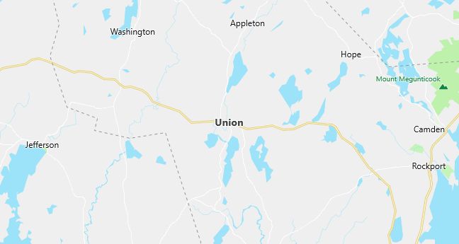 Map of Union, ME