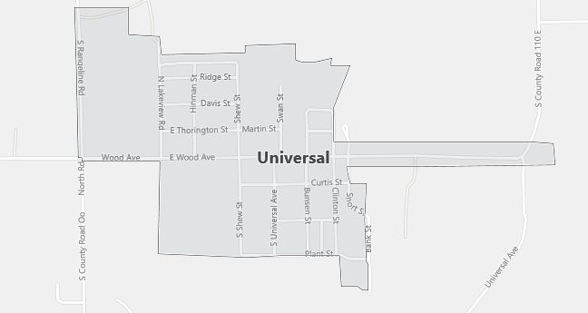 Map of Universal, IN