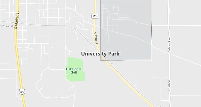 Map of University Park, IA