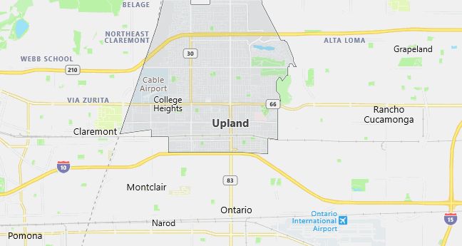 Map of Upland, CA