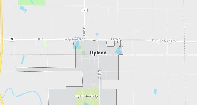 Map of Upland, IN