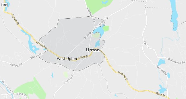 Map of Upton, MA