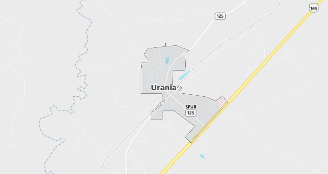 Map of Urania, LA