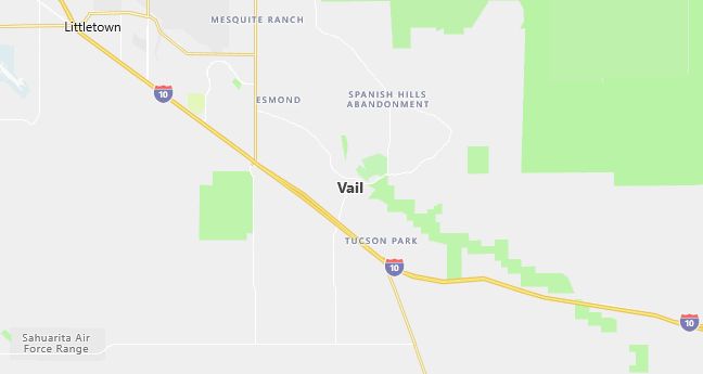 Map of Vail, AZ