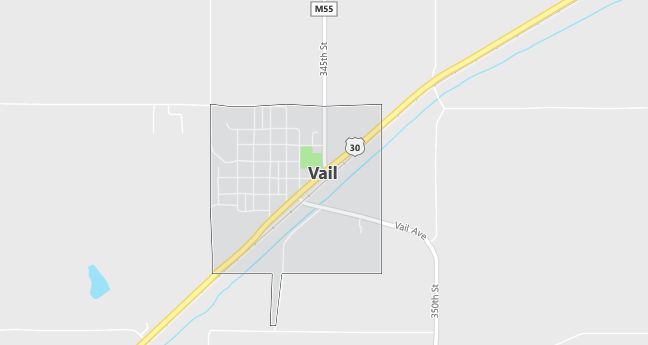 Map of Vail, IA