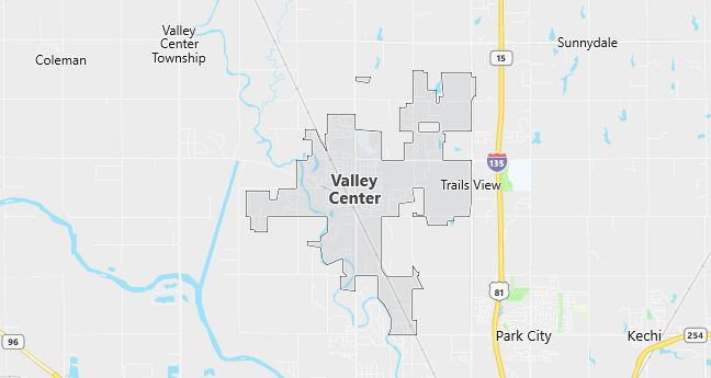 Map of Valley Center, KS