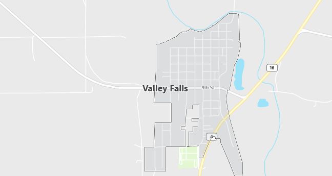 Map of Valley Falls, KS