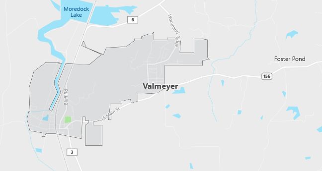 Map of Valmeyer, IL