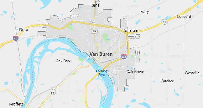 Map of Van Buren, AR