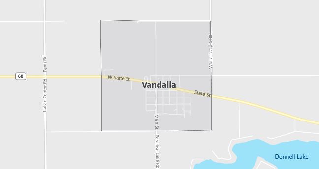 Map of Vandalia, MI