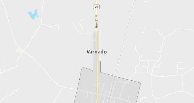 Map of Varnado, LA