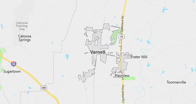 Map of Varnell, GA