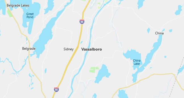 Map of Vassalboro, ME