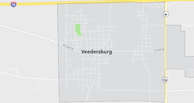 Map of Veedersburg, IN