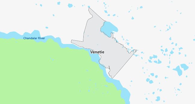 Map of Venetie, AK