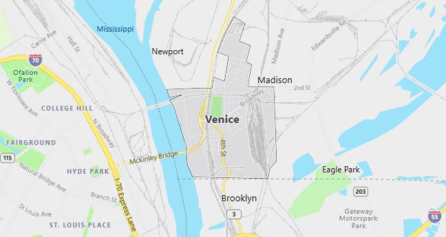 Map of Venice, IL