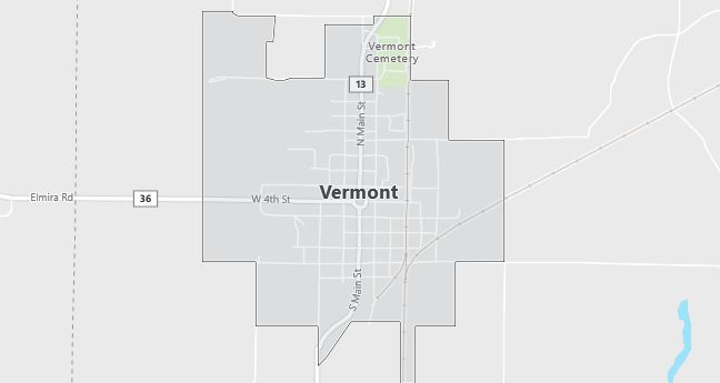 Map of Vermont, IL