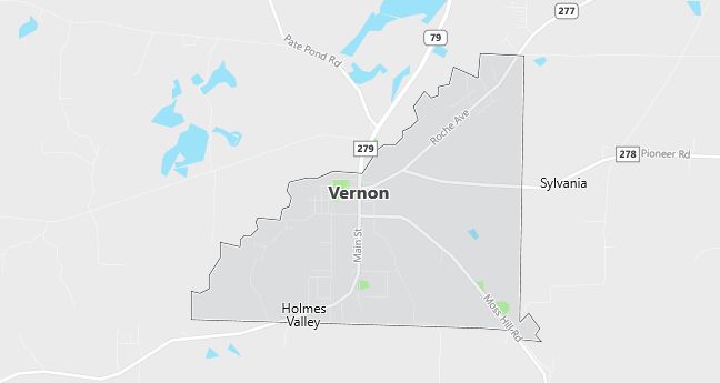 Map of Vernon, FL