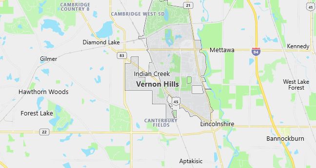 Map of Vernon Hills, IL