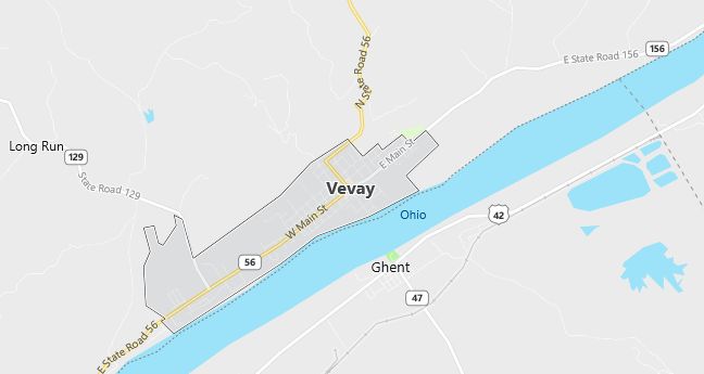 Map of Vevay, IN