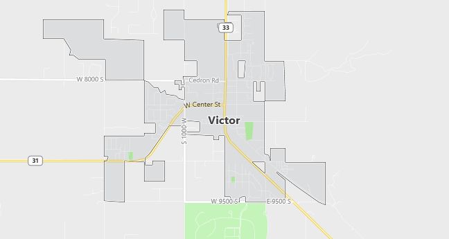 Map of Victor, ID