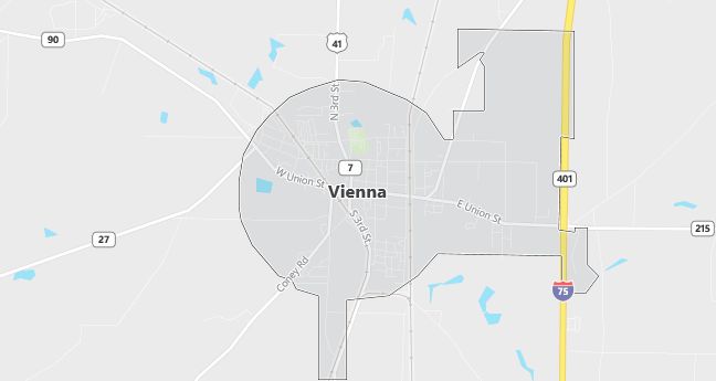 Map of Vienna, GA