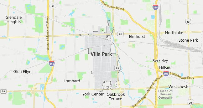 Map of Villa Park, IL