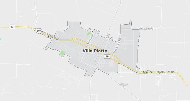 Map of Ville Platte, LA