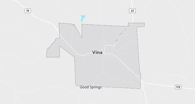 Map of Vina, AL