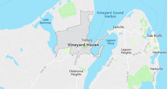 Map of Vineyard Haven, MA