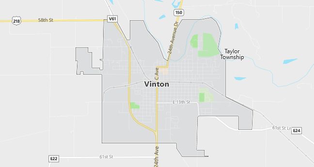 Map of Vinton, IA