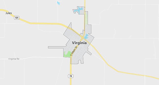 Map of Virginia, IL