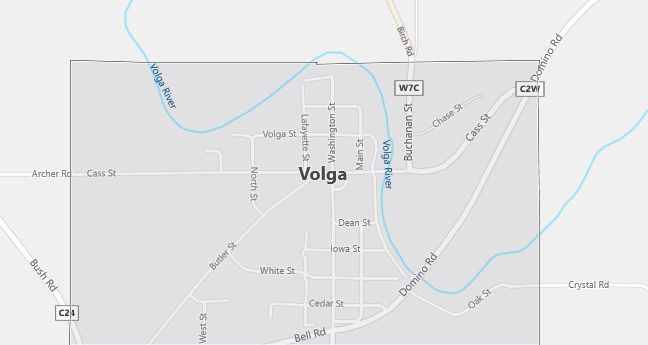 Map of Volga, IA