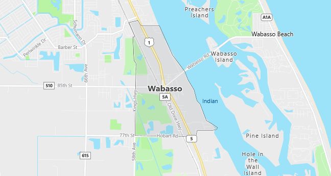 Map of Wabasso, FL