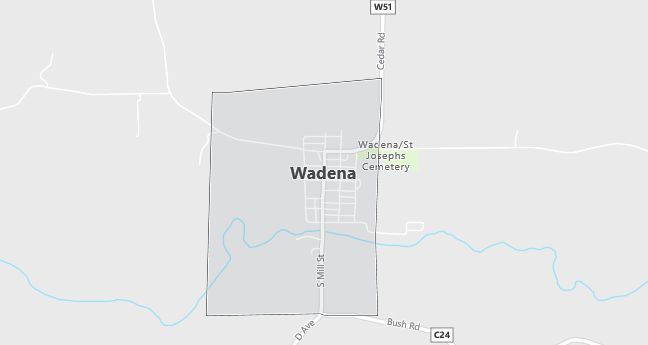 Map of Wadena, IA