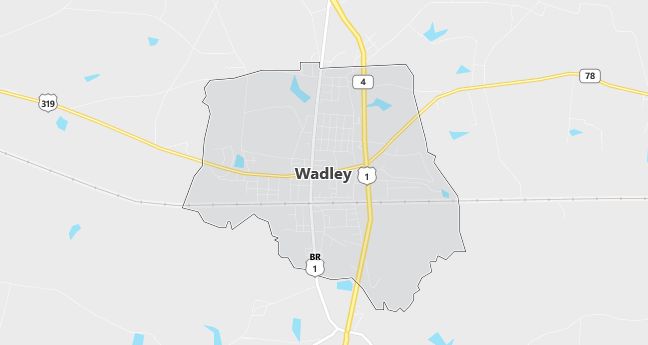 Map of Wadley, GA